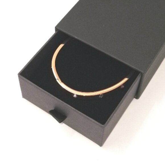 18k Gold Plated Bangle Bracelet with Colorful Cubic Zirconia 316l Steel Trendy - Picture 6 of 6